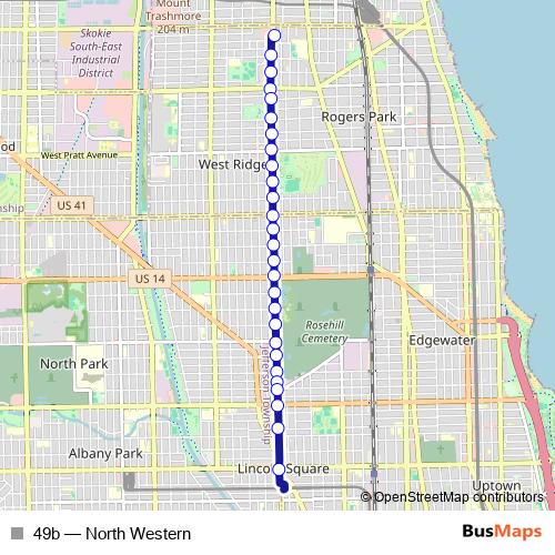 49b bus Line Map