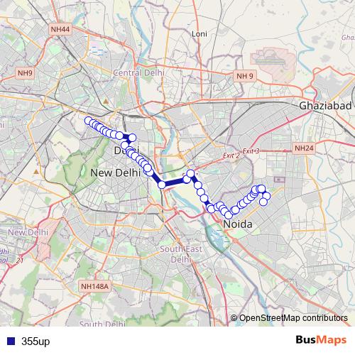 355up bus Line Map