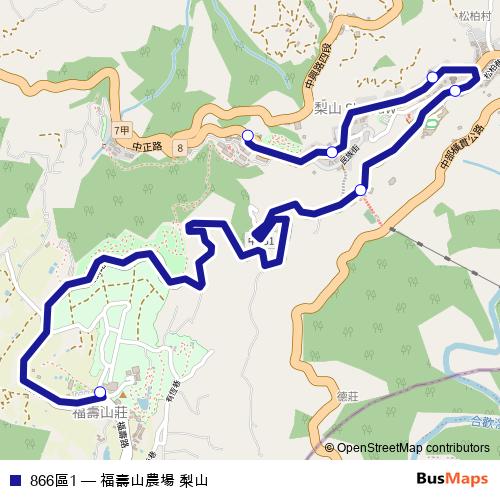 866區1 bus Line Map