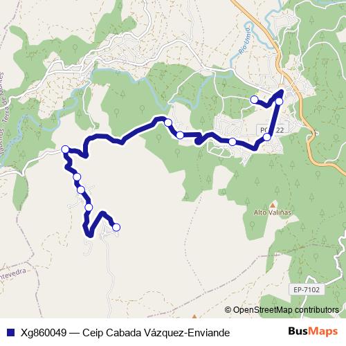 Xg860049 bus Line Map
