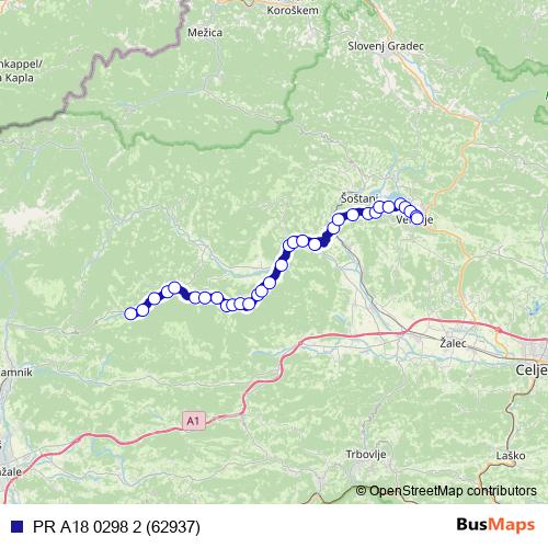 PR A18 0298 2 (62937) bus Line Map