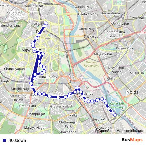 400down bus Line Map
