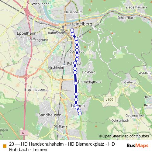 23 tram Line Map