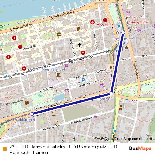 23 tram Line Map