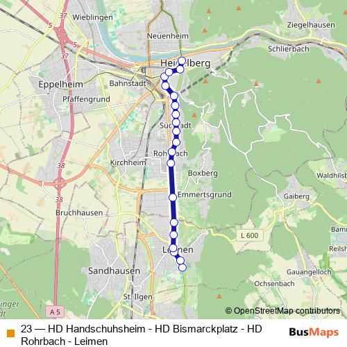 23 tram Line Map