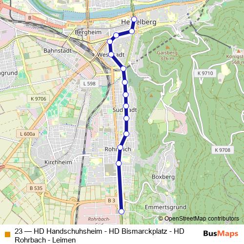 23 tram Line Map
