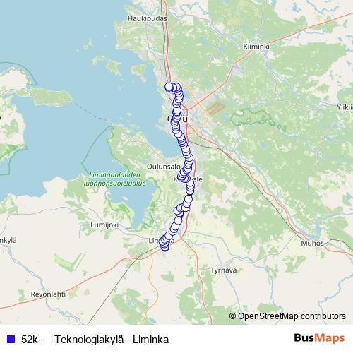 52k bus Line Map