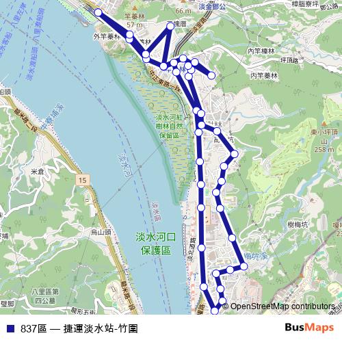 837區 bus Line Map