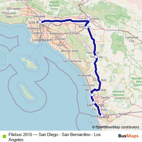 Flixbus 2015 bus Line Map