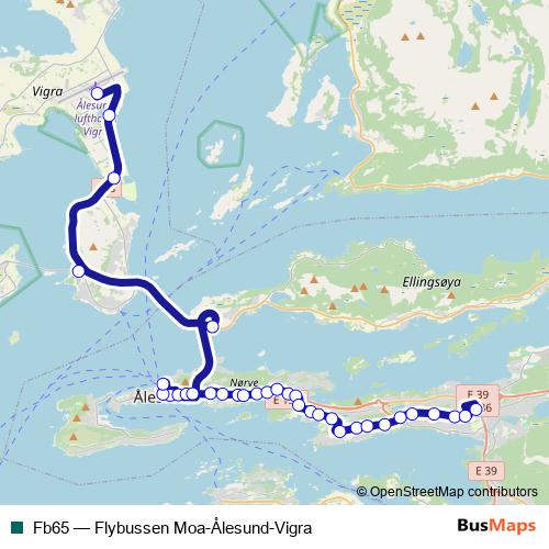Fb65 bus Line Map