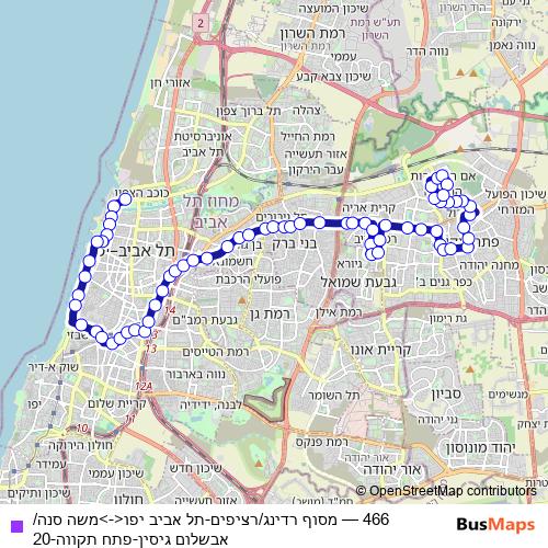 466 bus Line Map