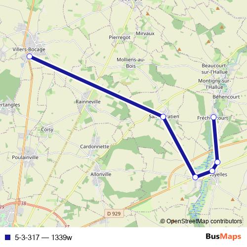 5-3-317 bus Line Map