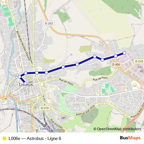 L006e bus Line Map