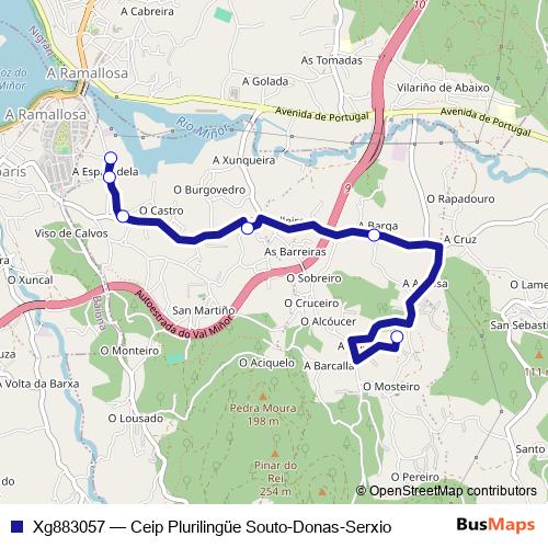 Xg883057 bus Line Map