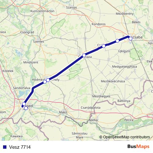 Vesz 7714 rail Line Map