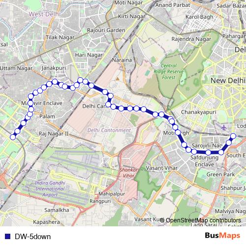 DW-5down bus Line Map