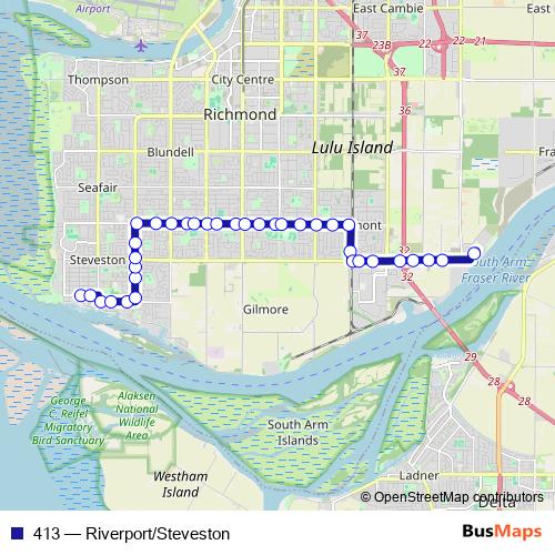 413 bus Line Map