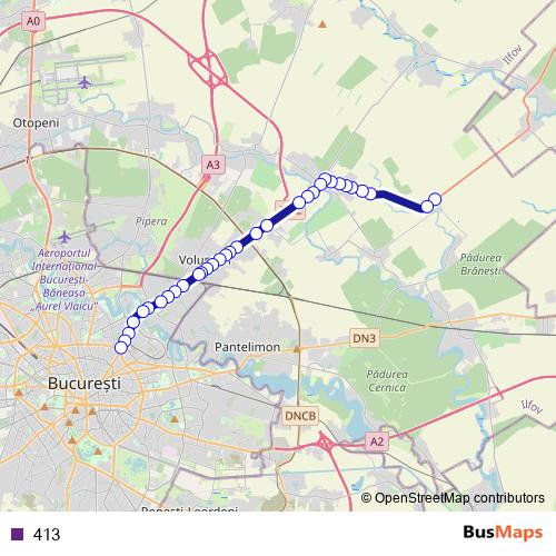 413 bus Line Map