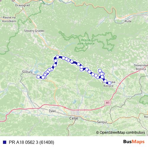 PR A18 0562 3 (61408) bus Line Map