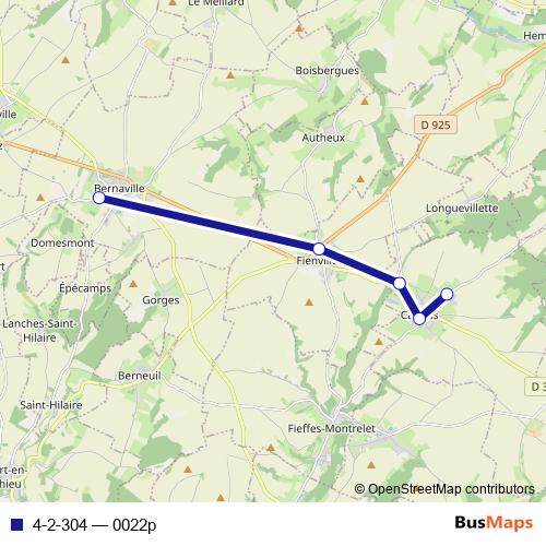 4-2-304 bus Line Map