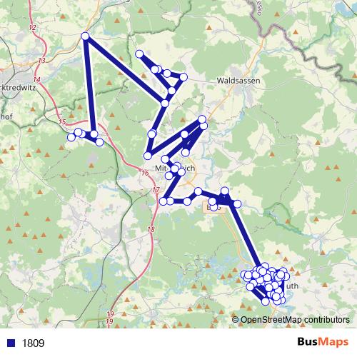 1809 bus Line Map