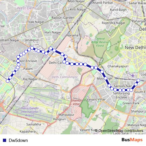 Dw5down bus Line Map