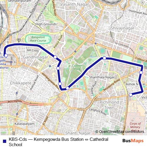 KBS-Cds bus Line Map