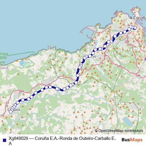 Xg848028 bus Line Map