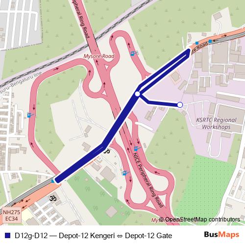 D12g-D12 bus Line Map