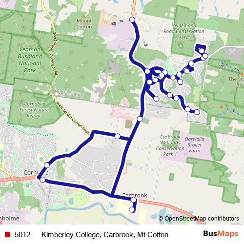 5012 bus Line Map