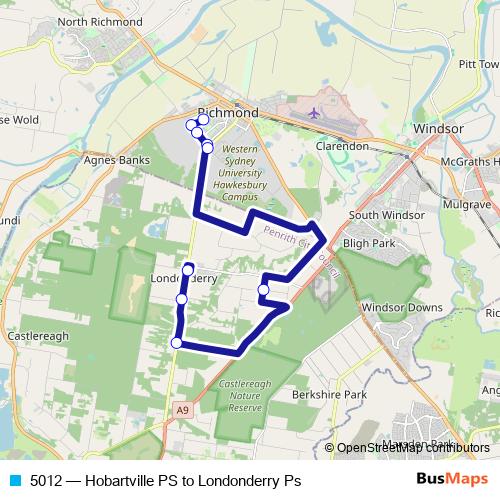 5012 bus Line Map