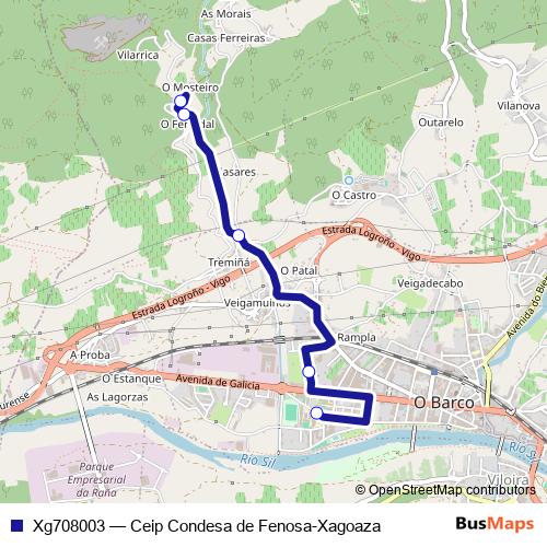 Xg708003 bus Line Map