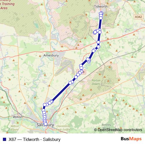 X67 bus Line Map