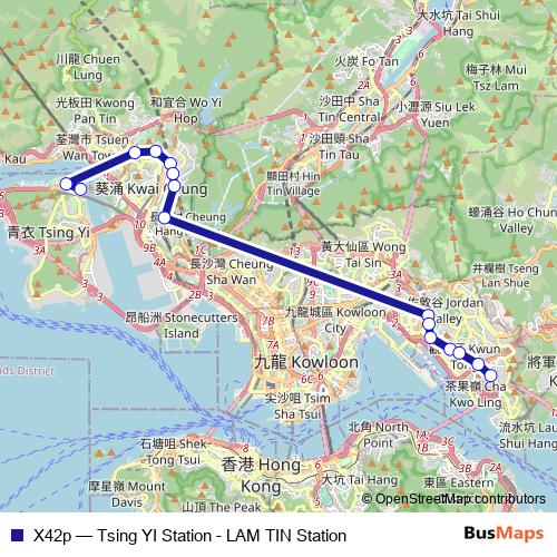 X42p bus Line Map