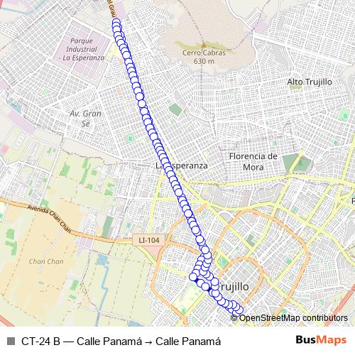 CT-24 B bus Line Map