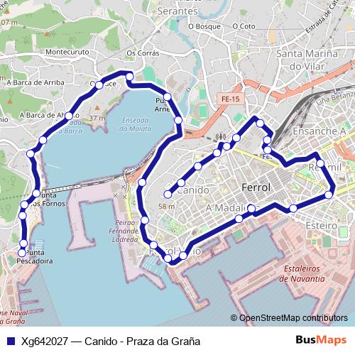 Xg642027 bus Line Map