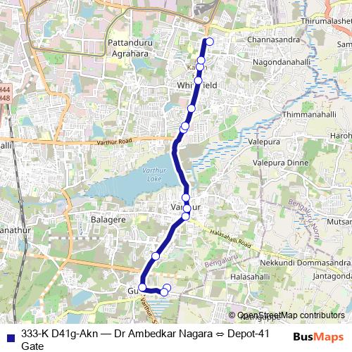 333-K D41g-Akn bus Line Map