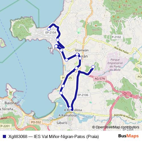 Xg883068 bus Line Map