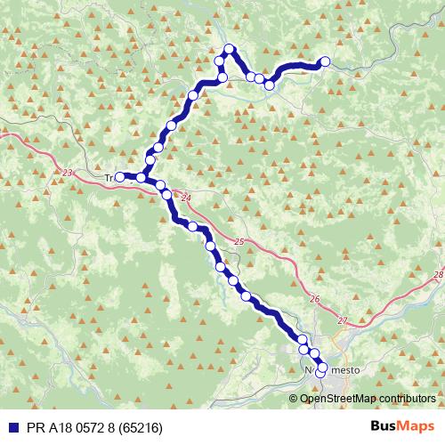 PR A18 0572 8 (65216) bus Line Map