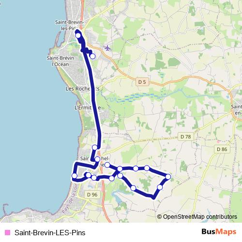 Saint-Brevin-LES-Pins bus Line Map