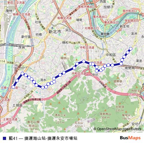 藍41 bus Line Map