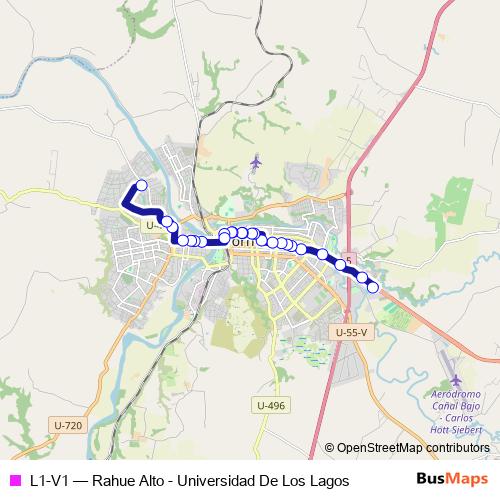 L1-V1 bus Line Map