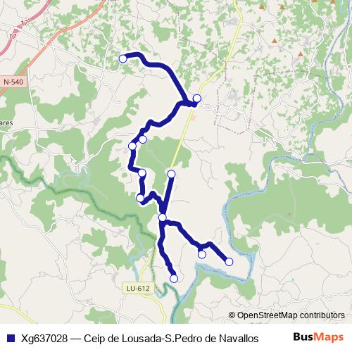 Xg637028 bus Line Map
