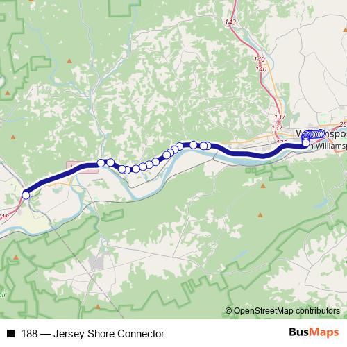 188 bus Line Map