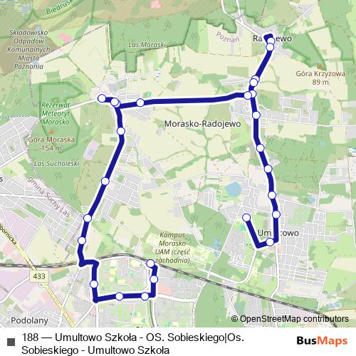 188 bus Line Map