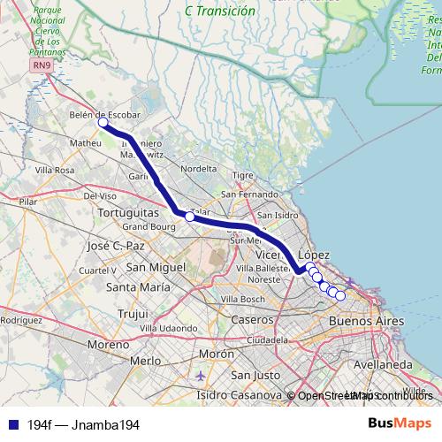194f bus Line Map