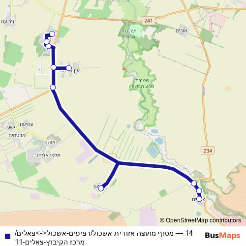 14 bus Line Map