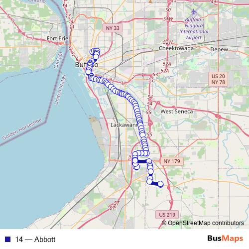 14 bus Line Map
