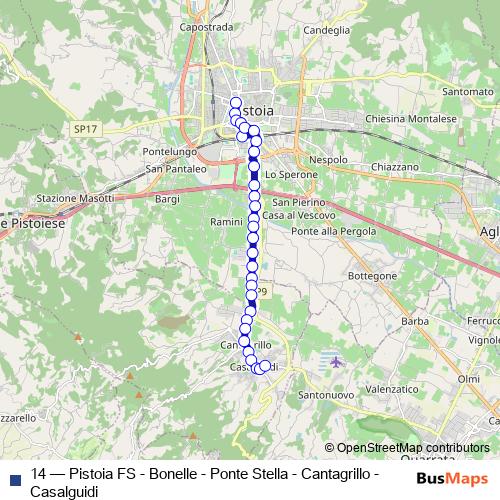 14 bus Line Map