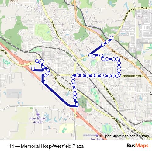 14 bus Line Map